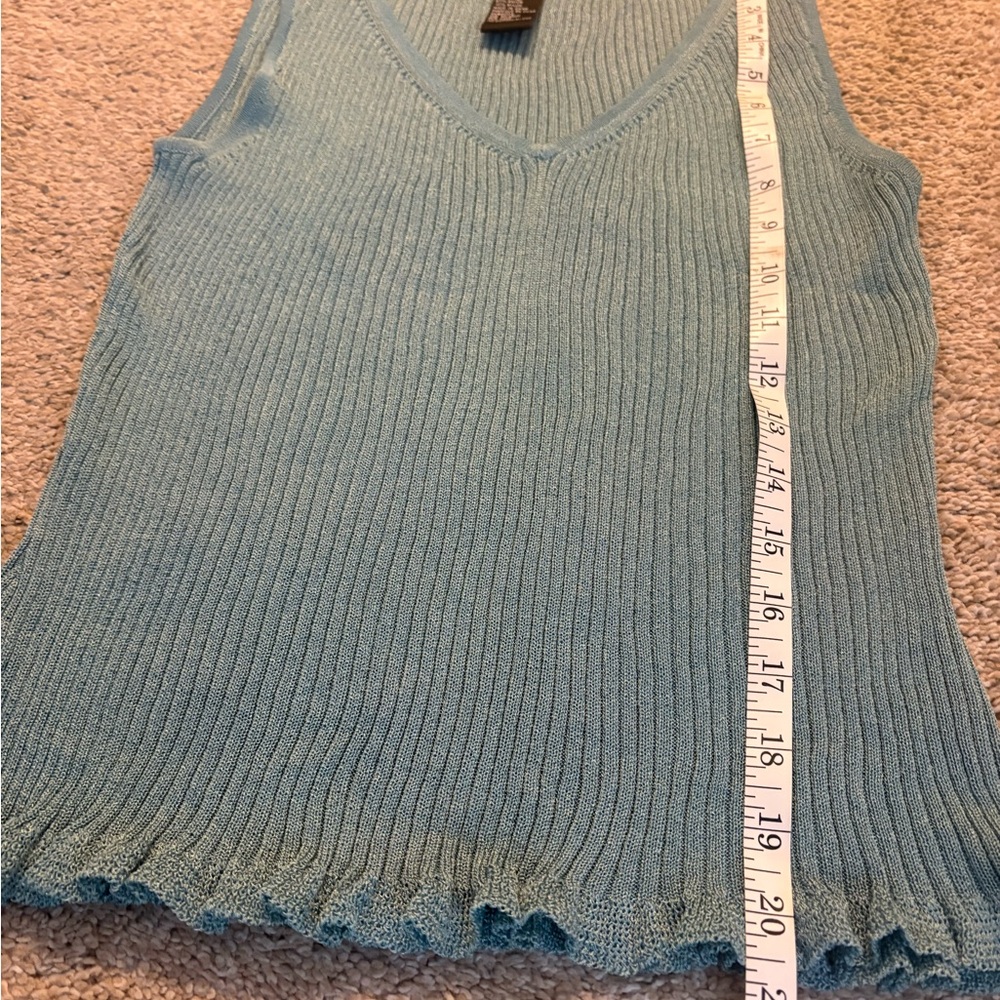 Finity Studio Sleeveless Knit Top With Ruffle Hem Size Small - Picture 11 of 11